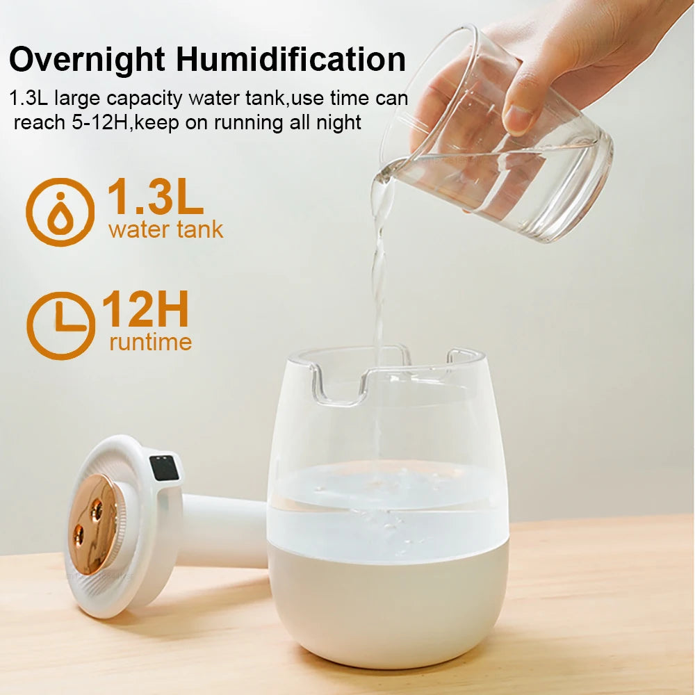 USB Aroma Humidifier with Dual Spray and Night Light