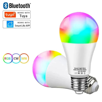Tuya Bluetooth Smart LED Bulb E27 RGB  App Control