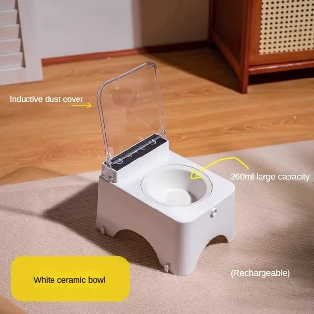 Smart Infrared Pet Feeder Bowl with Auto Open Cover