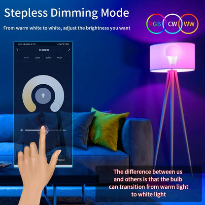 Tuya Bluetooth Smart LED Bulb E27 RGB  App Control