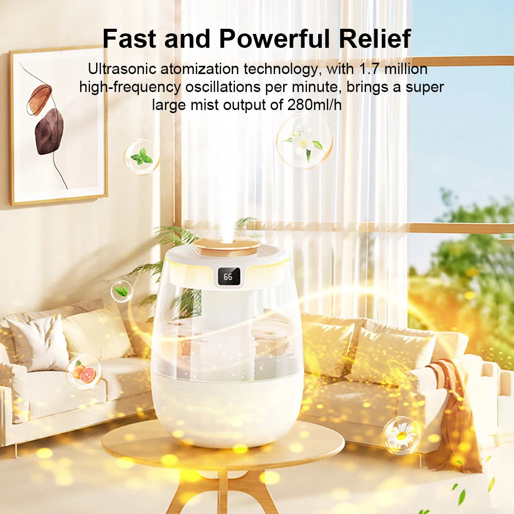 USB Aroma Humidifier with Dual Spray and Night Light