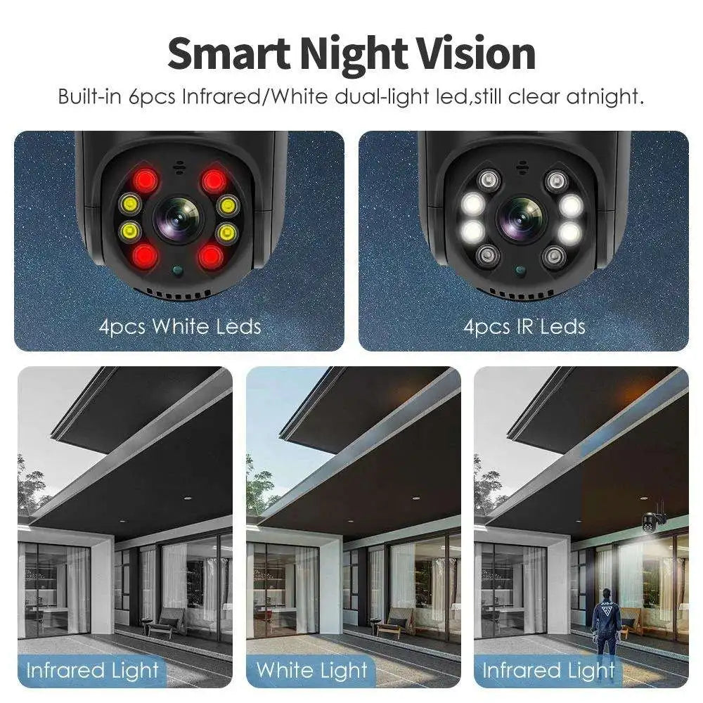 WiFi Outdoor Security Camera 4K with AI Human Tracking