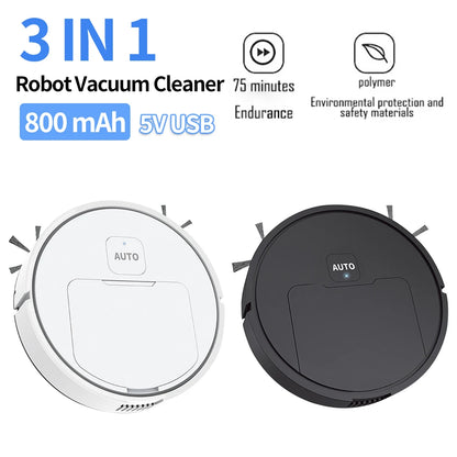 3-in-1 USB Rechargeable Robot Vacuum and Mop Combo