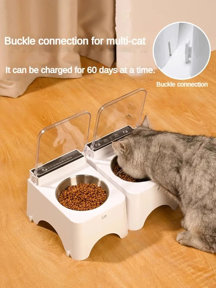 Smart Infrared Pet Feeder Bowl with Auto Open Cover