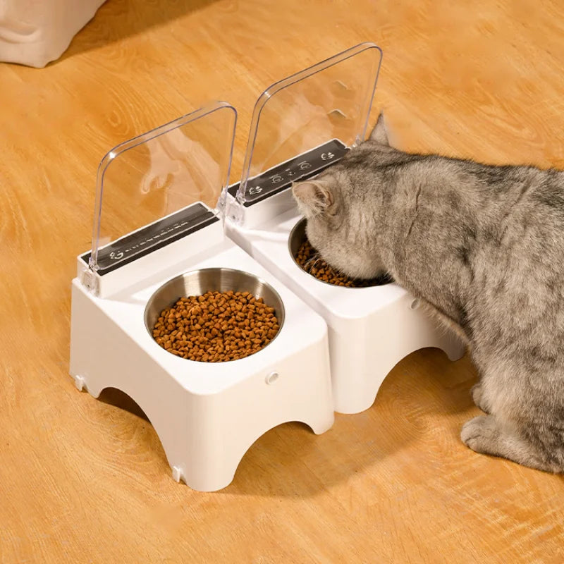 Smart Infrared Pet Feeder Bowl with Auto Open Cover