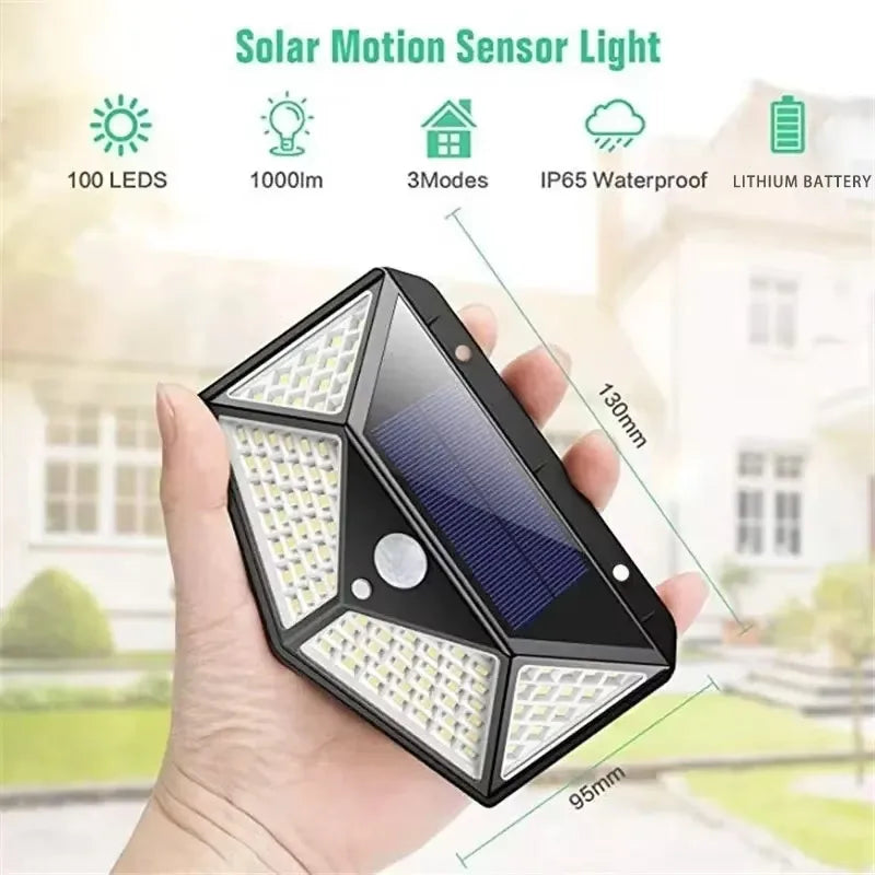 LED Solar Garden Light with Motion Sensor and 3 Modes